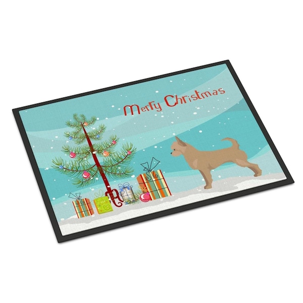 Carolines Treasures 18 x 27 in. Tan Chorkie Christmas Tree Indoor or Outdoor Mat CK3818MAT - main